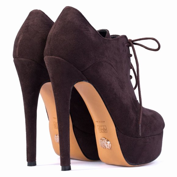 Petit Cadeau Oxford - Charming lace up ankle boot with 6" Heels & 1.5" Platform - Picture 3 of 7